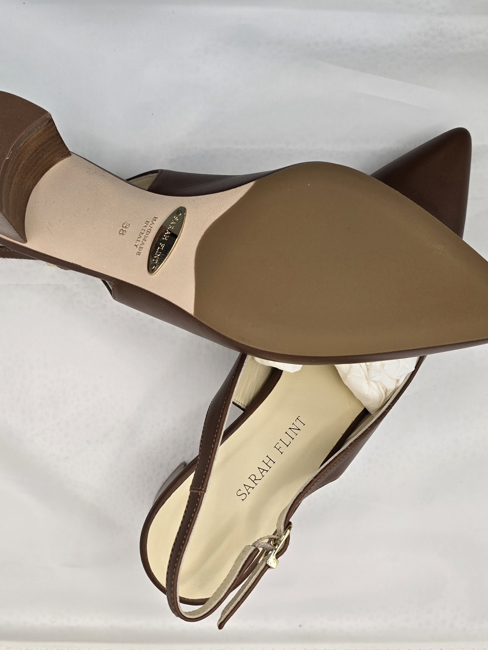 Sarah Flint Perfect Emma Sling 50 in Cognac Leather - Picture 3 of 4